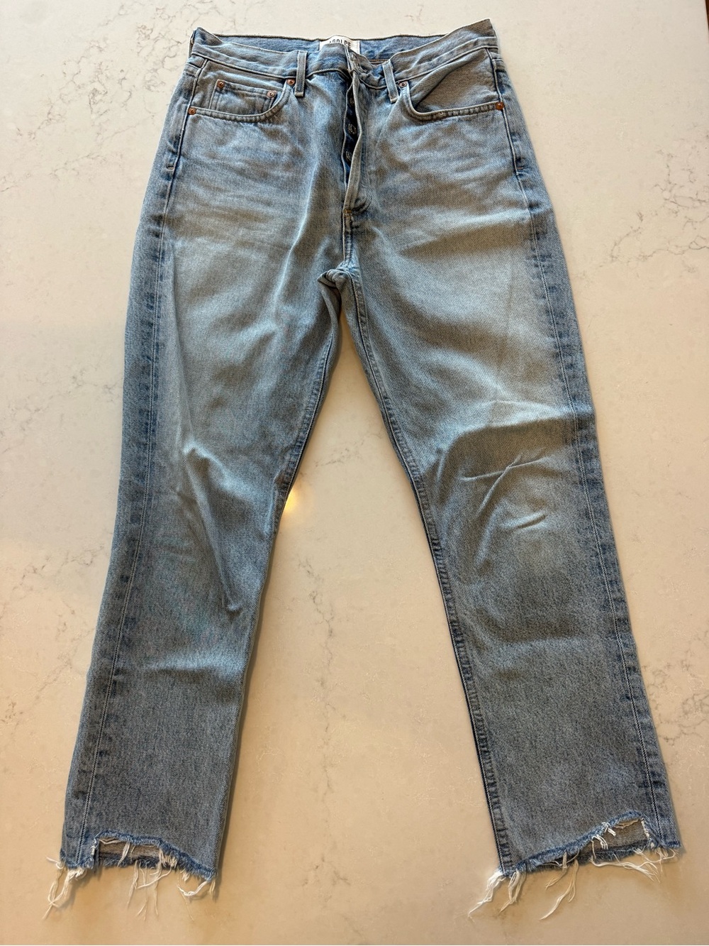 Agolde Riley High Rise Straight Crop Jeans - Picture 4 of 5